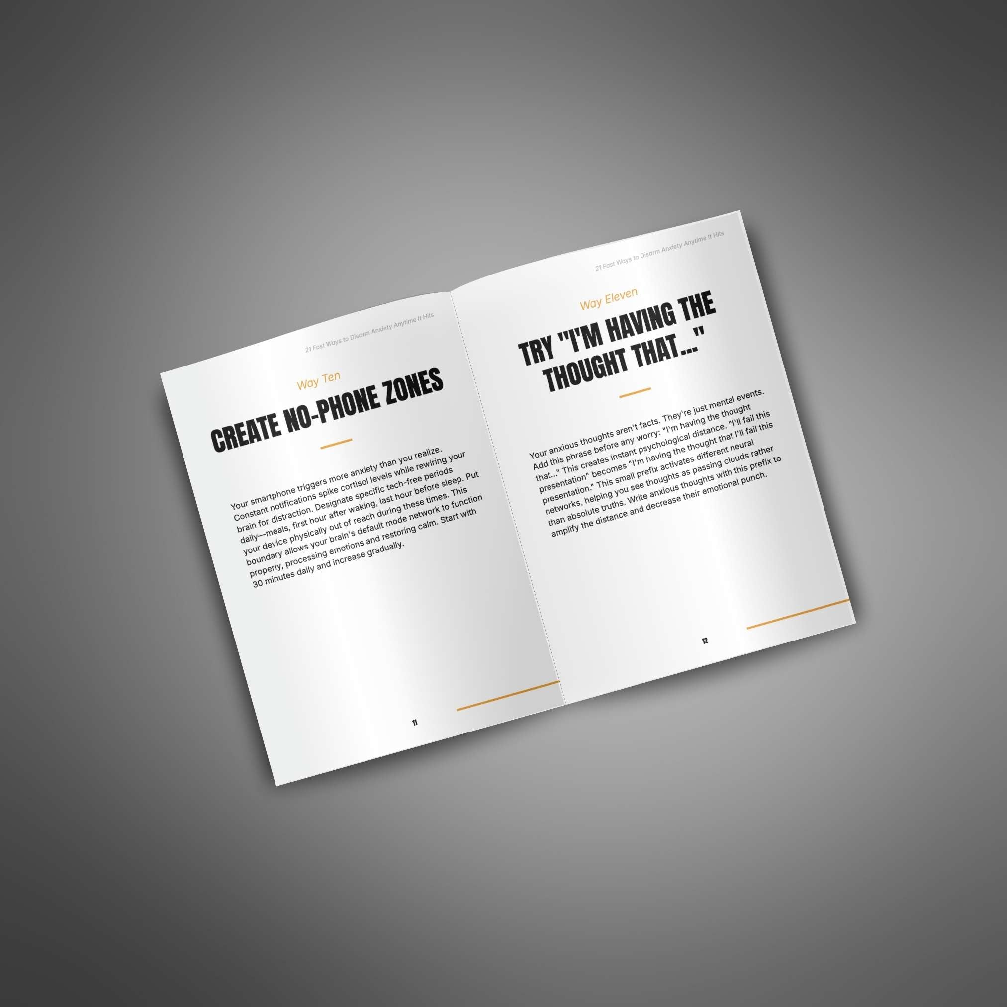 21 Fast Ways to Disarm Anxiety Anytime It Hits (Instant Download) eBook