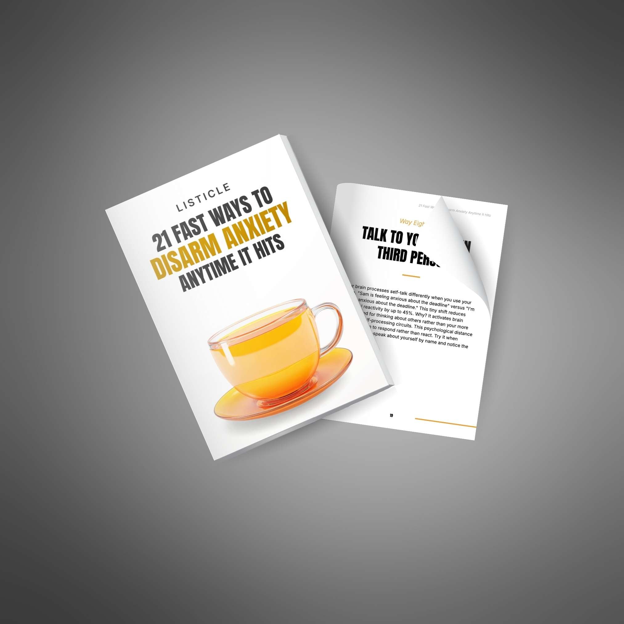 21 Fast Ways to Disarm Anxiety Anytime It Hits (Instant Download) eBook