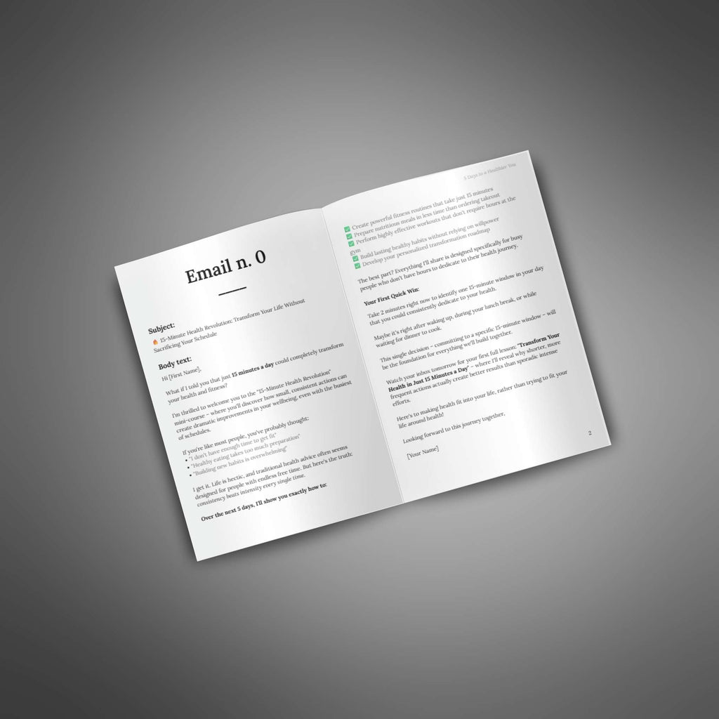 5 Days to a Healthier You (Instant Download) eBook