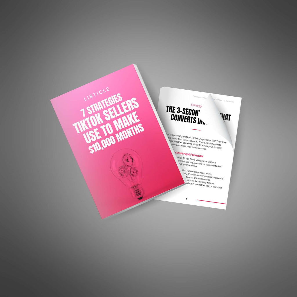 7 Strategies TikTok Sellers Use To Make $10,000 Months (Instant Download) eBook